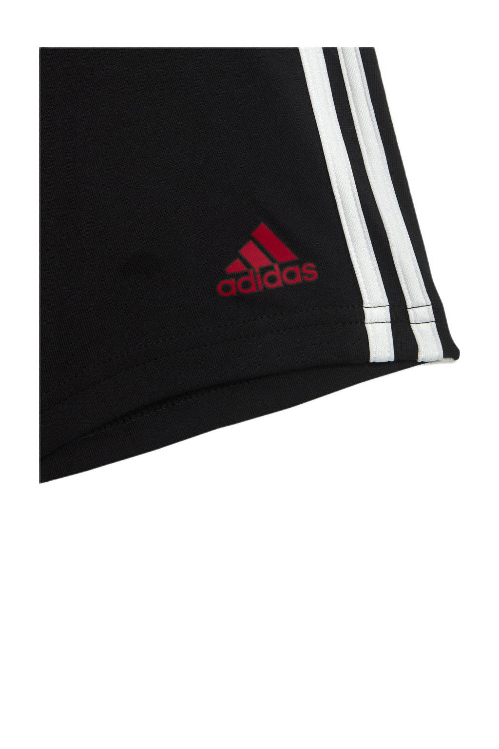 adidas T-shirt + short wit/zwart/rood