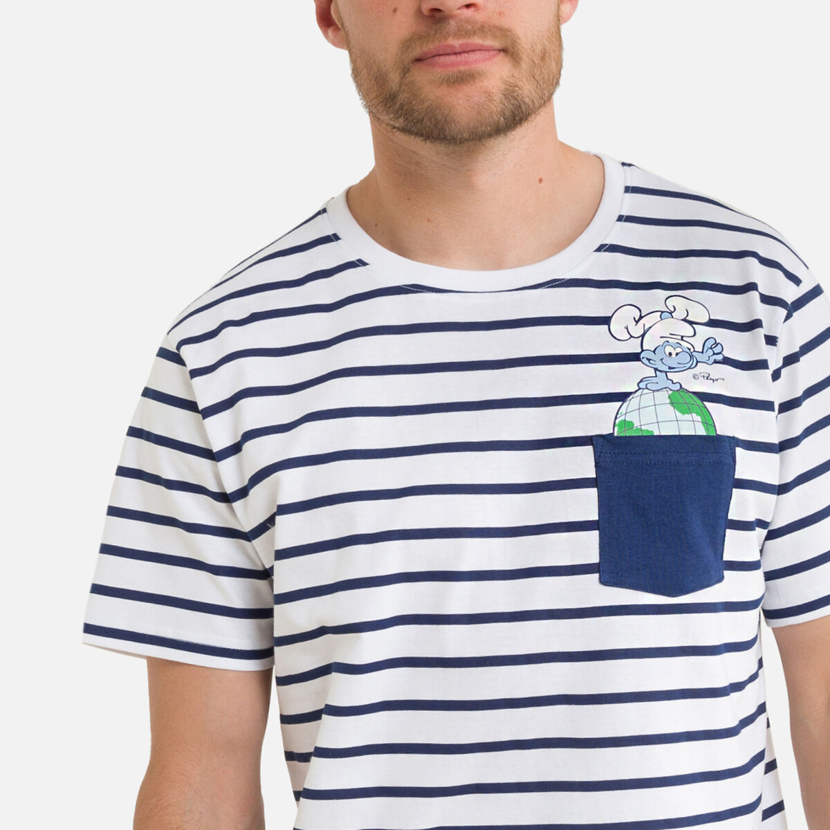 SCHTROUMPFS<br>Shorts de pijama listrados, Smurfs