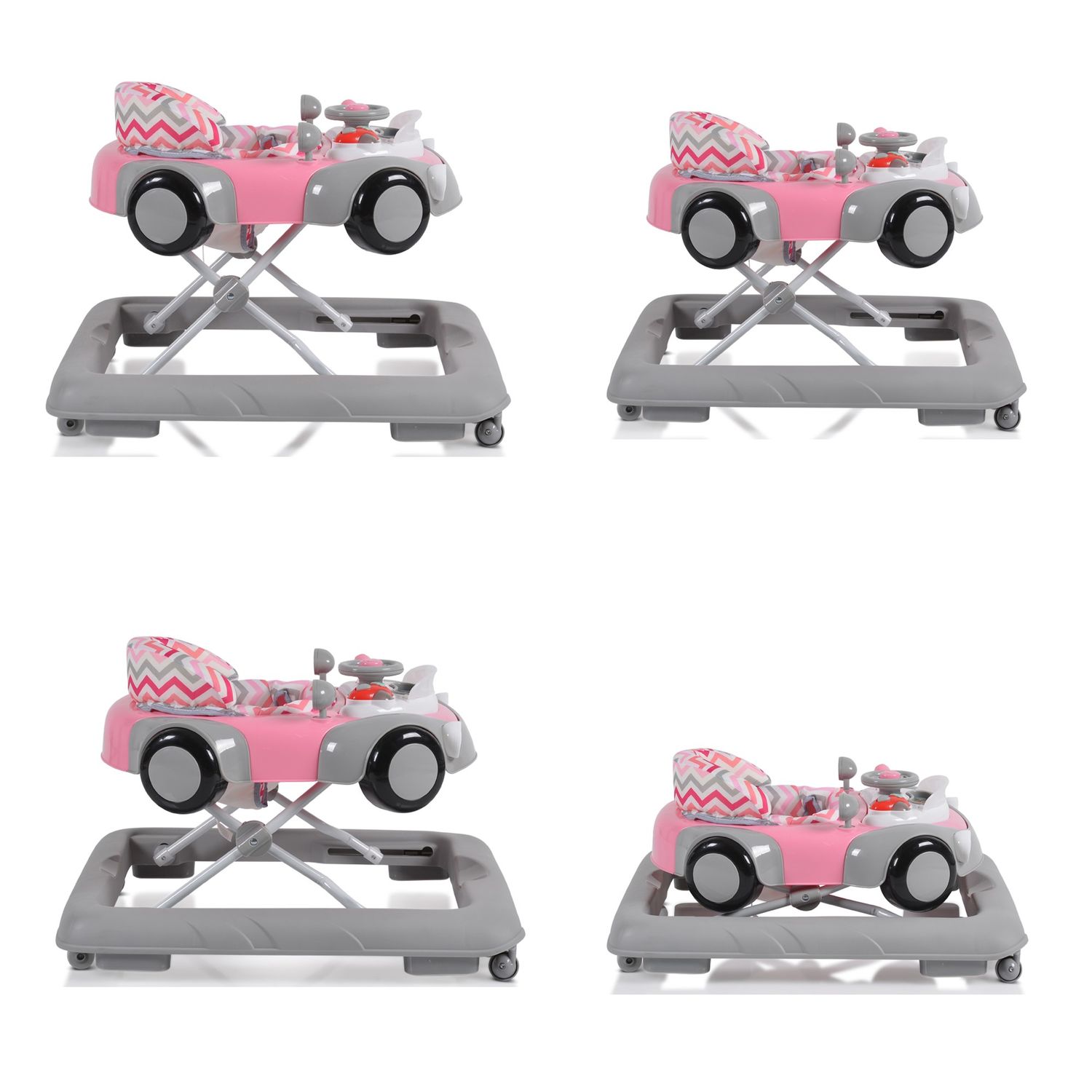 Cangaroo Lauflernhilfe Shelby, höhenverstellbar, Spielcenter, Treppenstopper rosa