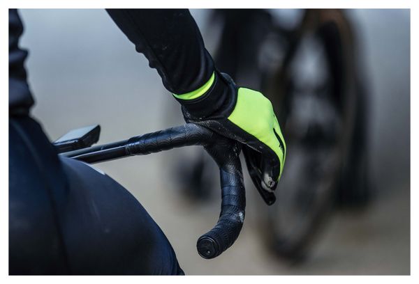 Gants Velo Long De Hiver Rogelli Core II - Homme - Fluor