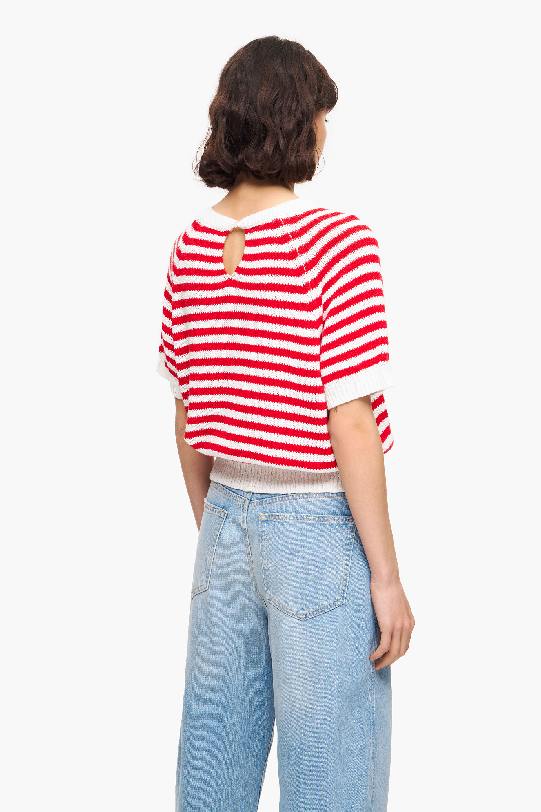 Camisa listrada vermelha