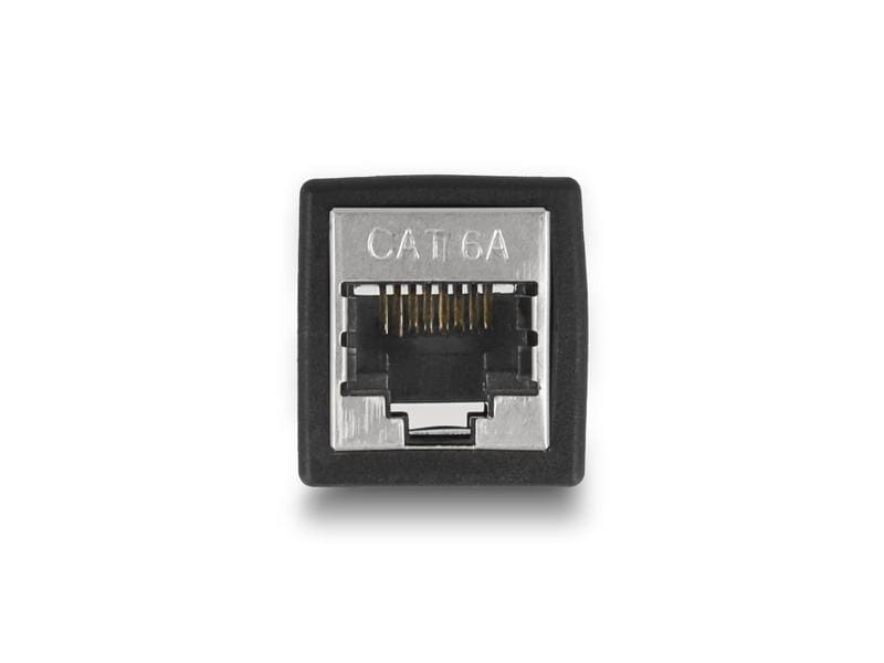 Delock Kupplung RJ45 - RJ45, Cat.6A, Schwarz 1 Stück Delock Adapter RJ45 Buchse zu RJ45 Buchse Cat.6A schwarz