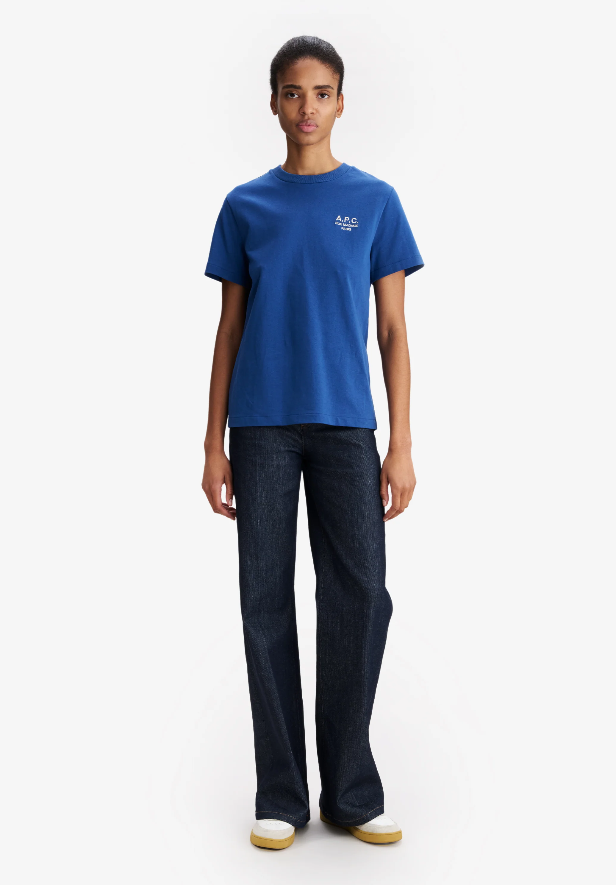 t-shirt standard rue madame GOTS - Bleu/blanc