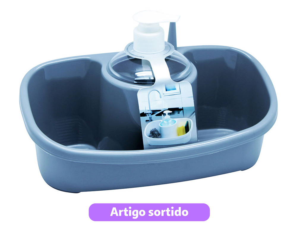 DISPENSADOR PARA DETERGENTE DA LOIÇA 77 15.5X17X14CM CORES SORTIDAS