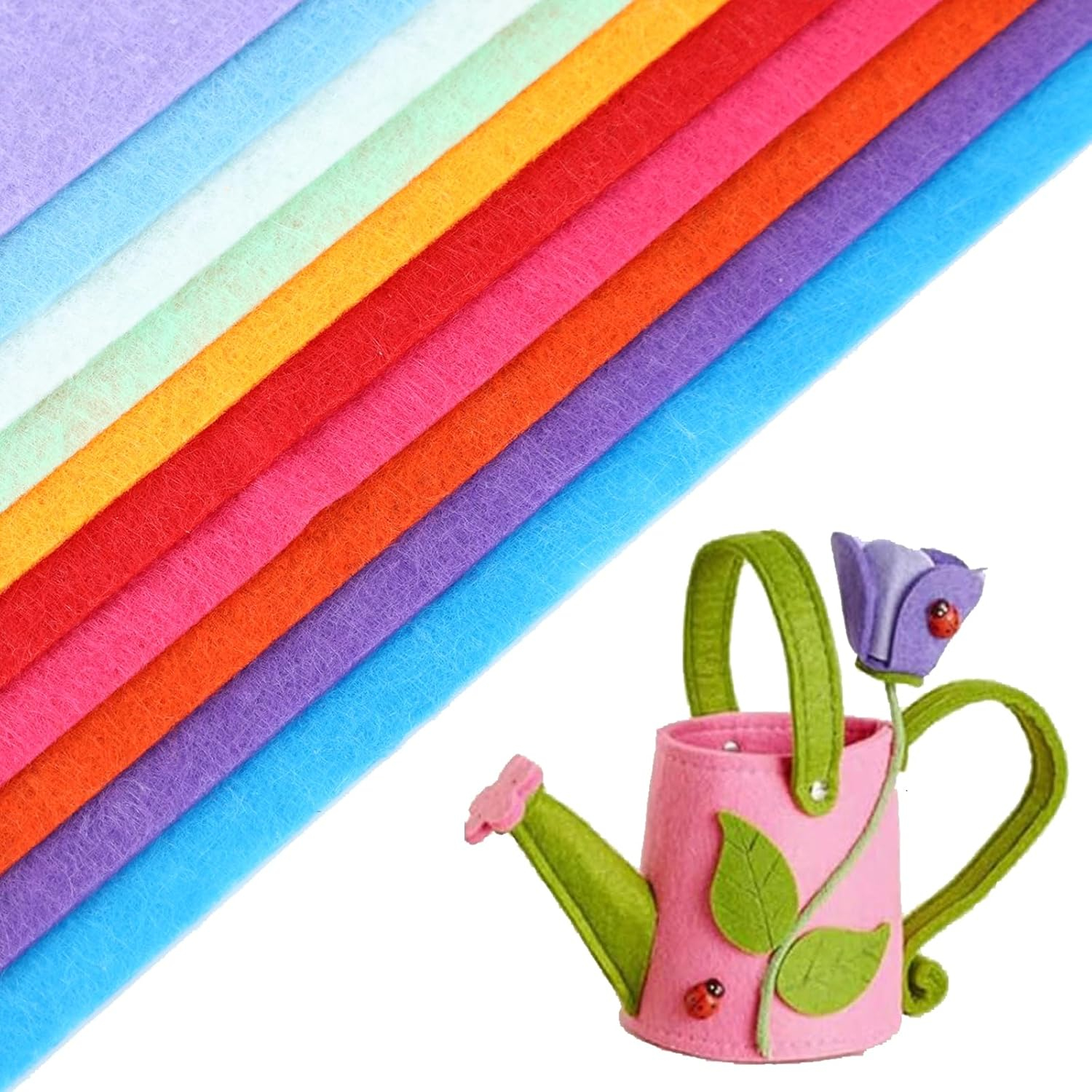 (20er Set) 10x10cm Filz Bögen DIY Bastel Platten Filzstoff Blätter - Assortiert