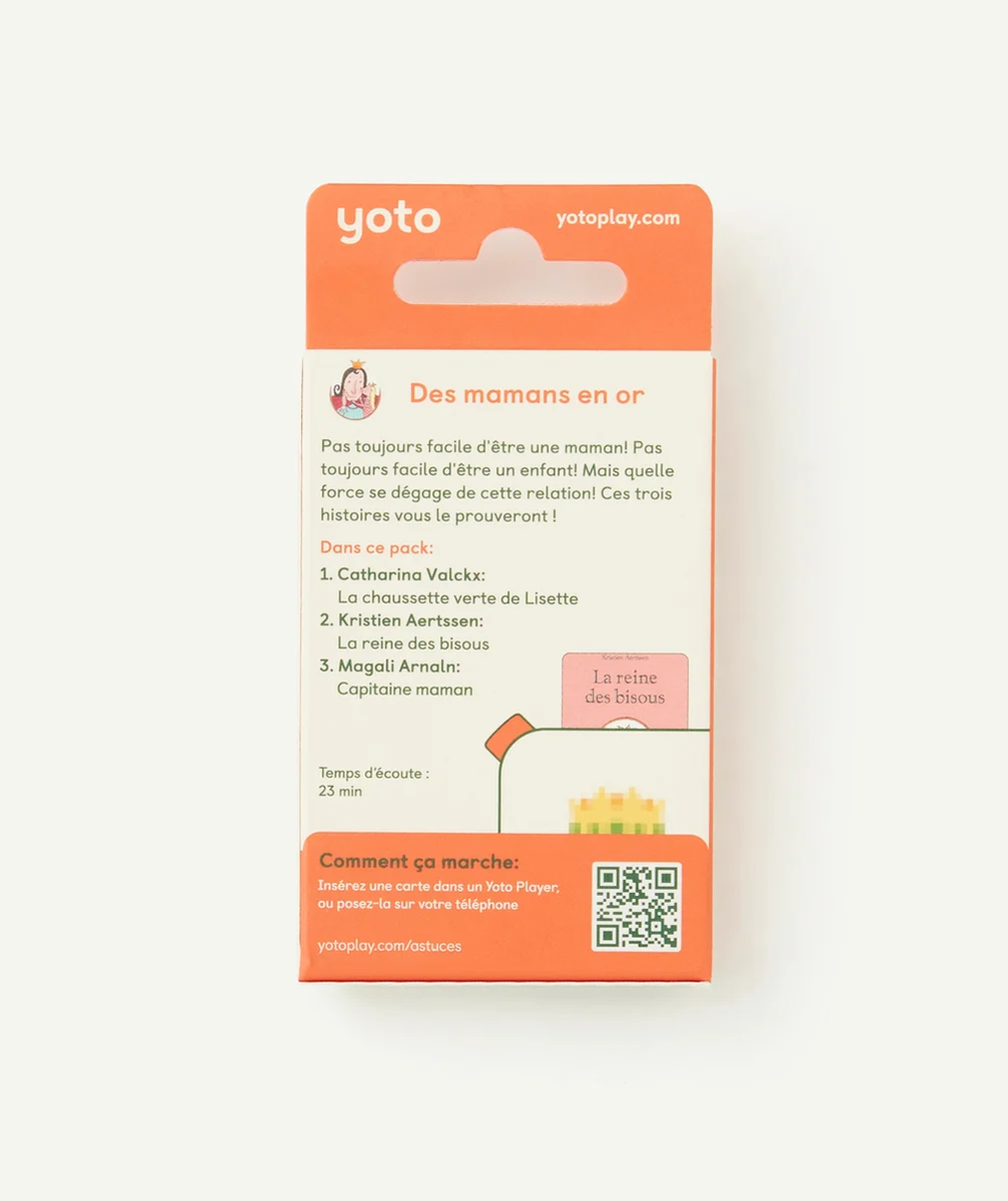 YOTOPACK DE 3 CARTES HISTOIRES AUDIO LES MAMANS EN OR