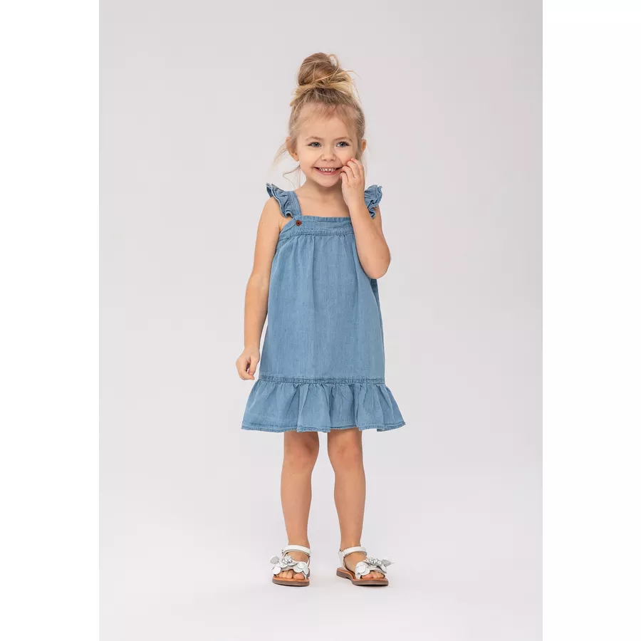 MINOTI Kleid Denim-Hellblau