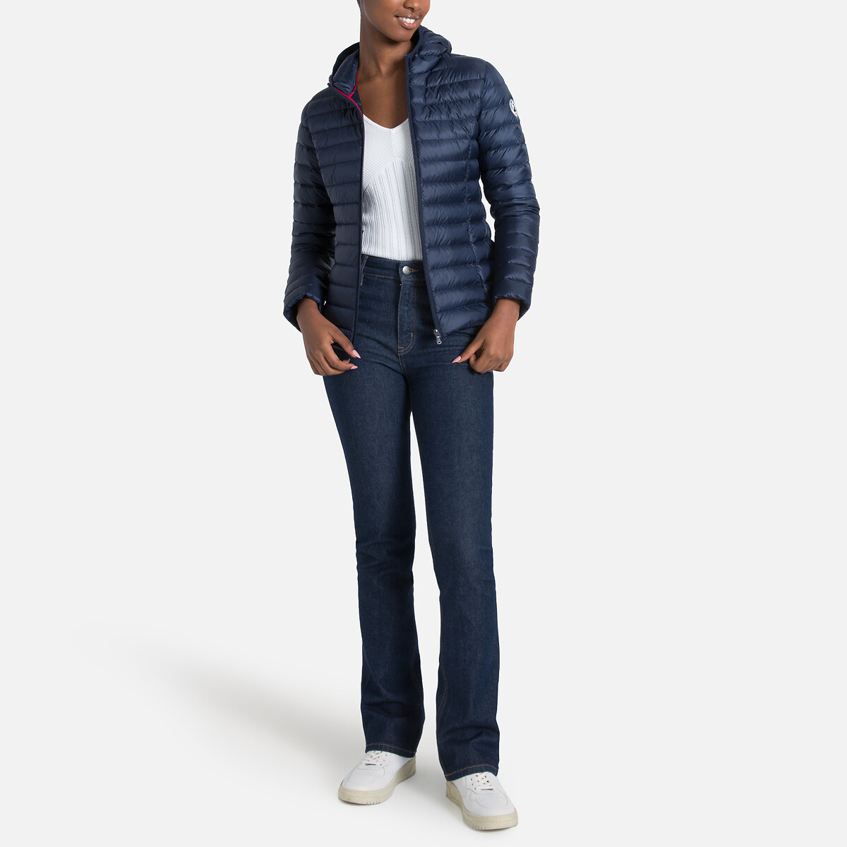 JOTT<br>Jaqueta acolchoada de plumas com capuz e zíper Cloe