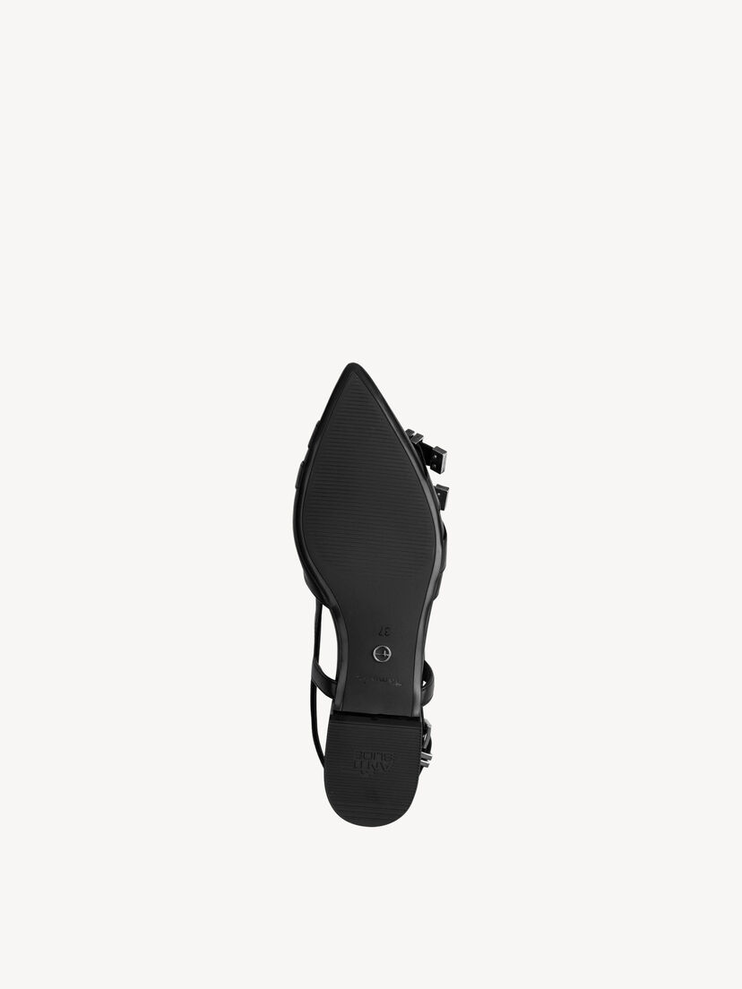 Leren Slingpumps - zwart