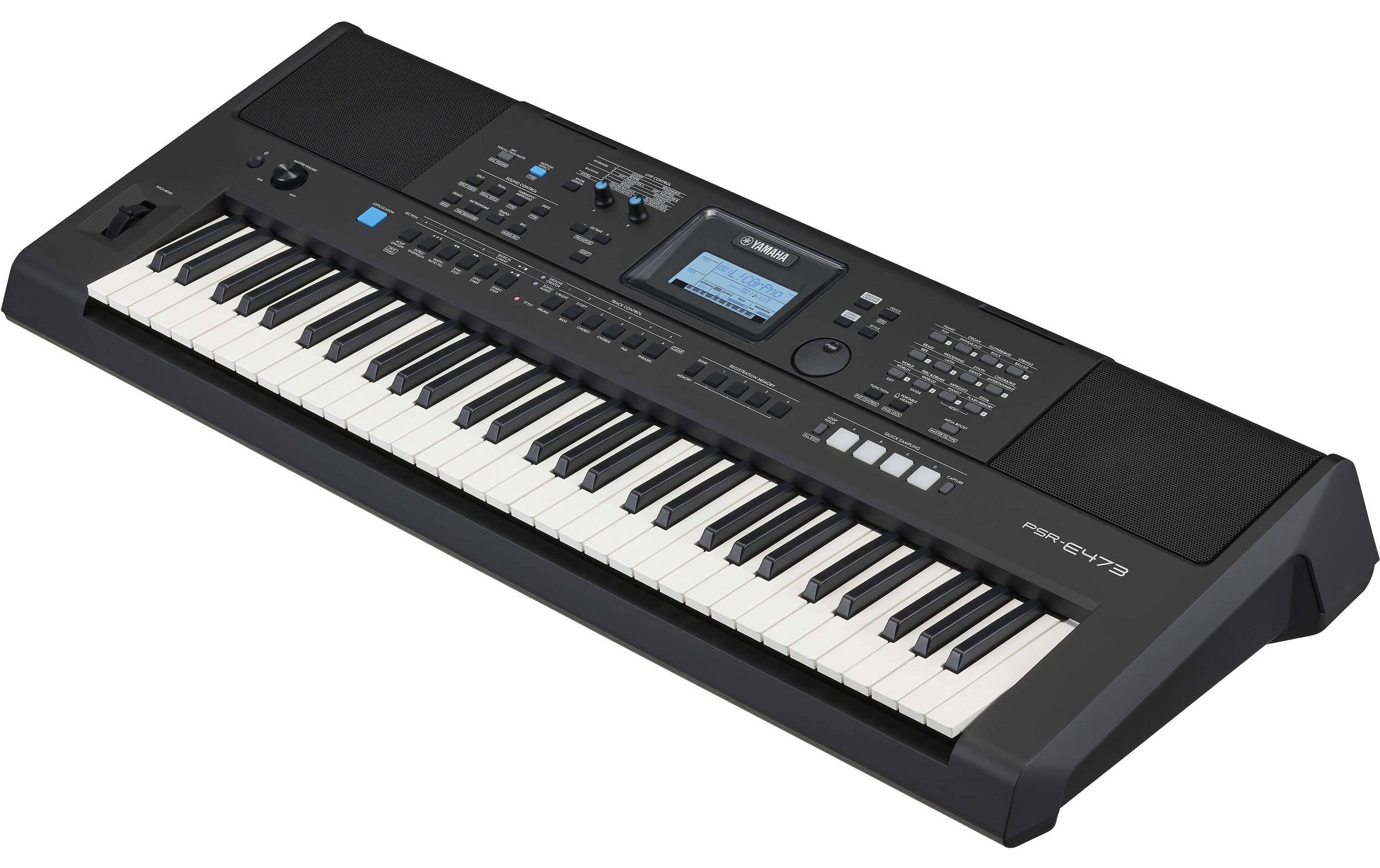 Keyboard PSR-E473<br>Portables Keyboard mit Anschlagdynamik