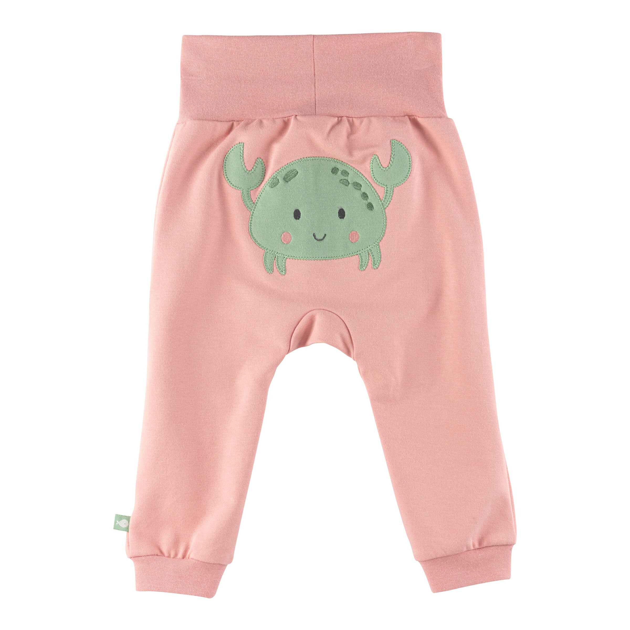 Bornino - Summer Beach Jogginghose mit Po-Applikation Krabbe rosa/grün