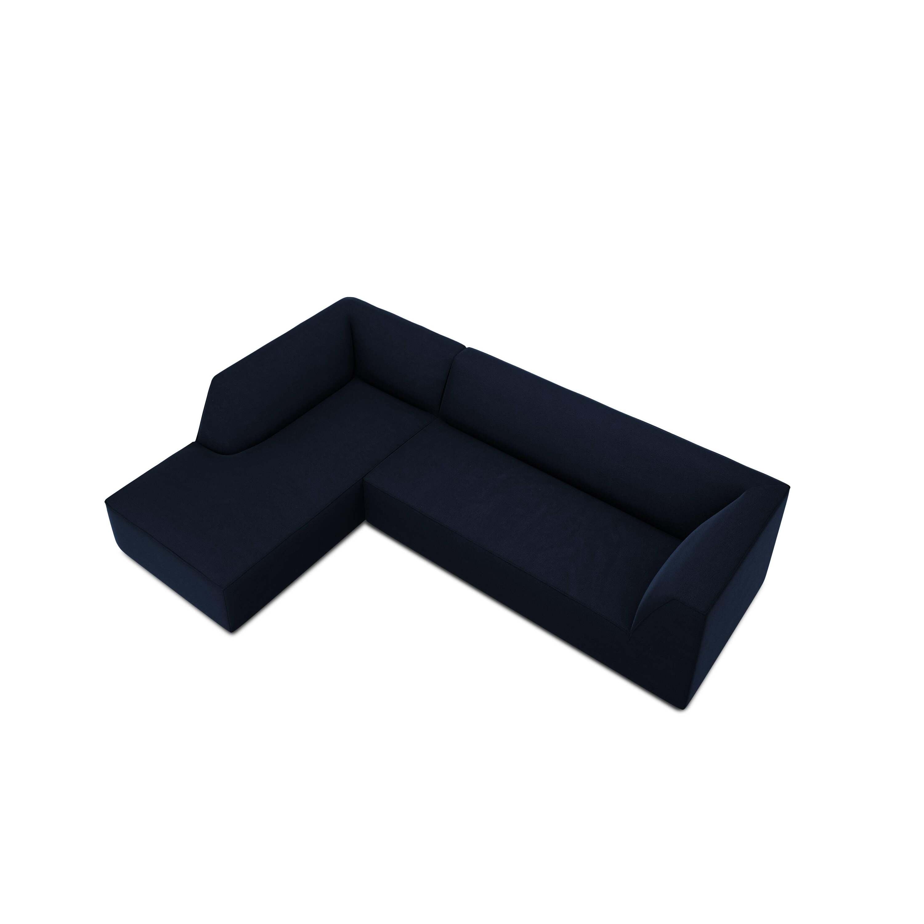 Windsor & Co Sao Hoekbank met Chaise Longue Links - 4-zits - Velvet - Koningsblauw