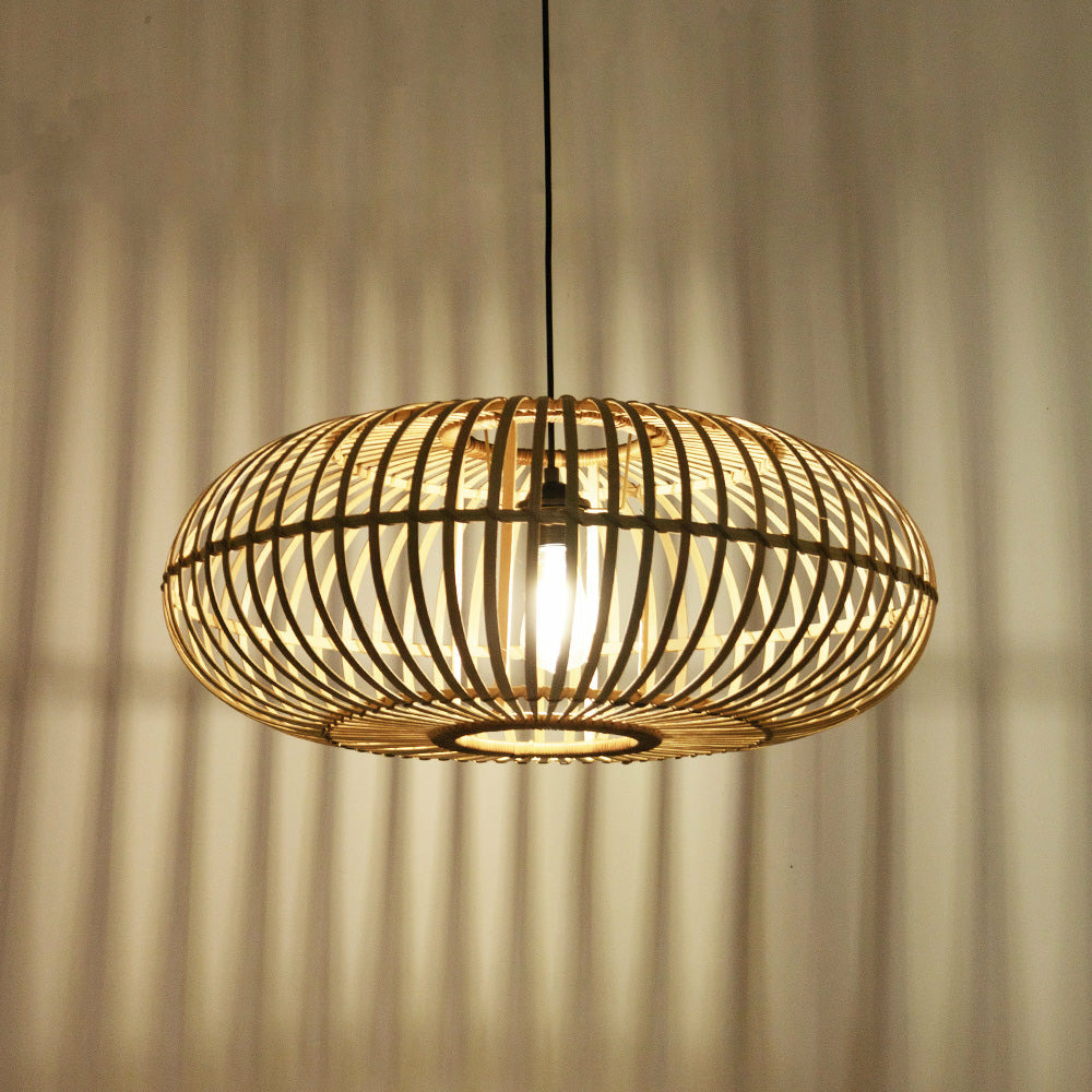 Abat-jour pour suspension - lou - bambou - naturel - cezare - ø68cm