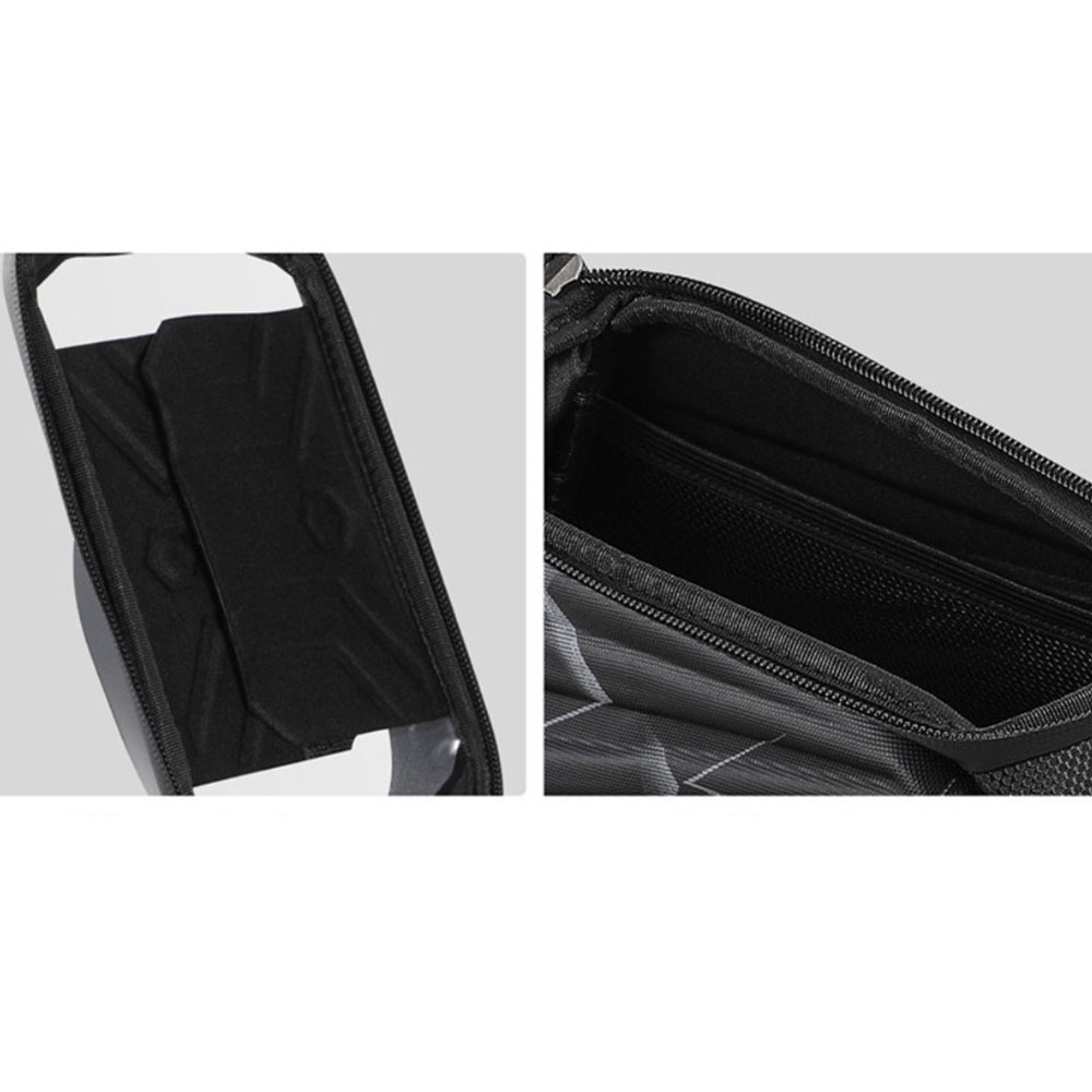 Spritzwasserfeste Gravel Bike Velo Smartphone Tasche für den Fahrrad Rahmen (bis 7