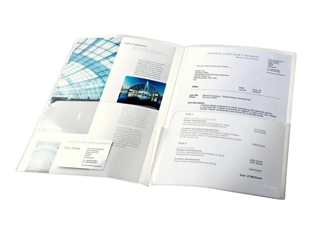 Cover Twin A4 A4 klar pose med 5 stk. - (25 stk.)