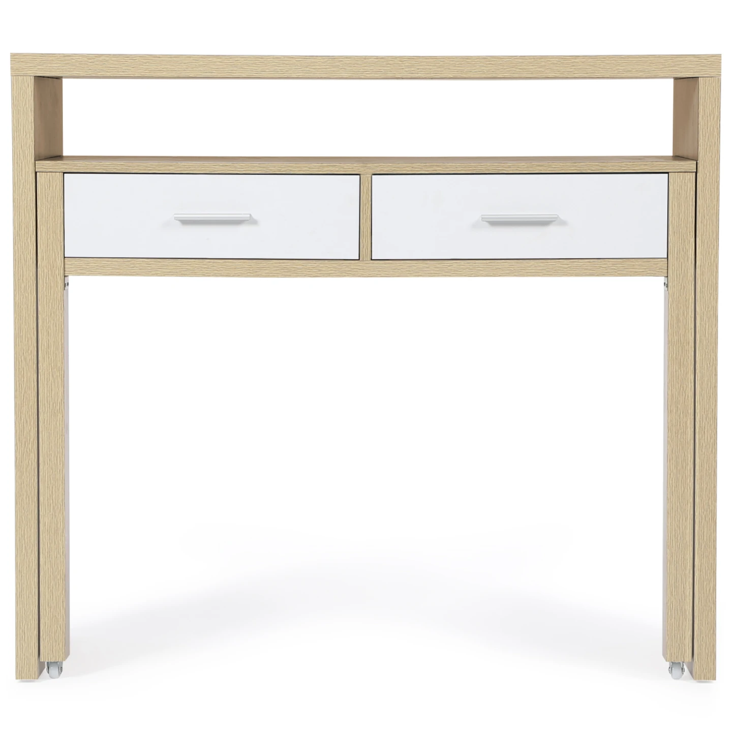 Bureau extensible MAX façon hêtre et blanc