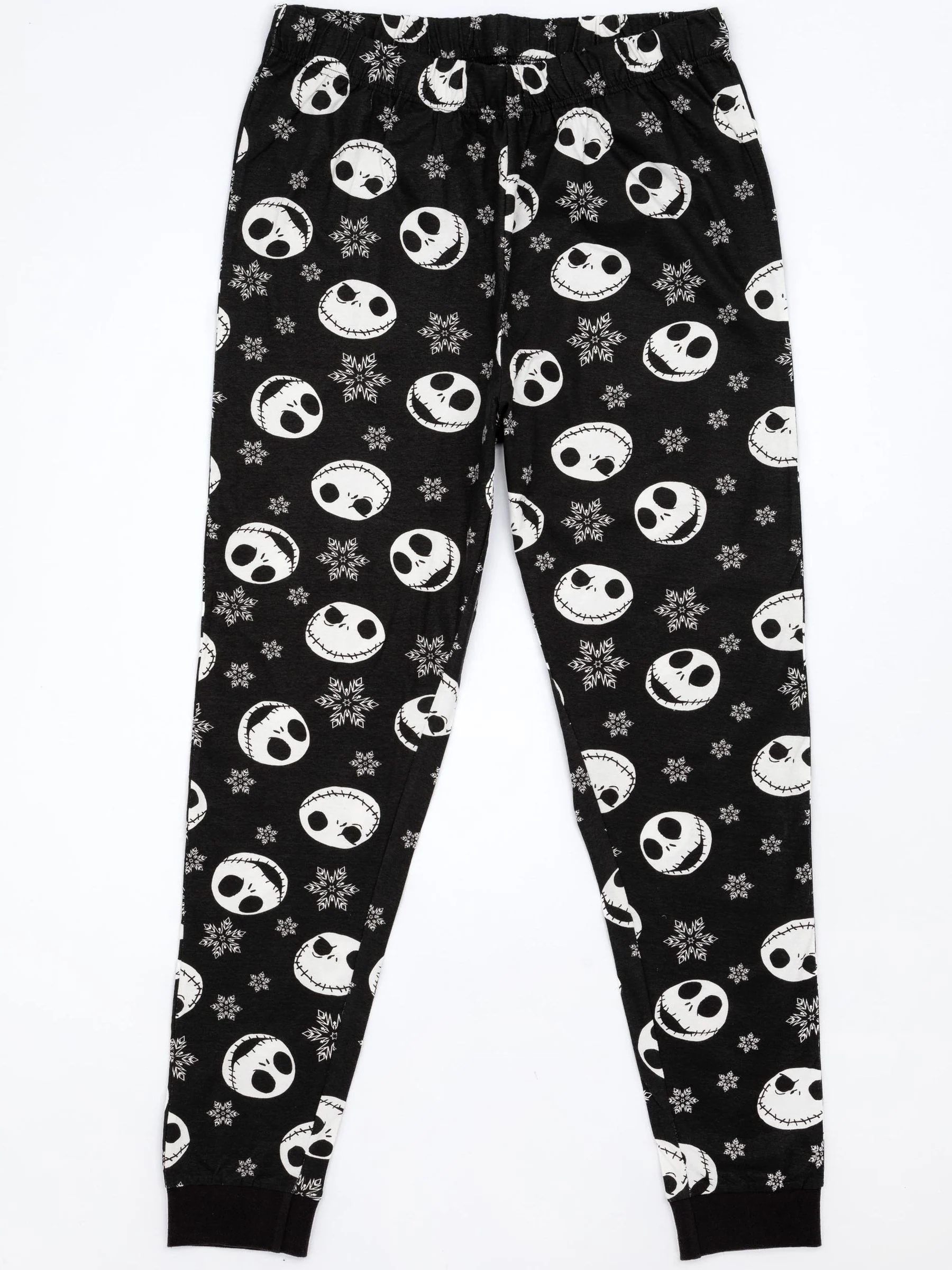 Zwart met print van 'Nightmare Before' - Vanilla Underground Disney The Nightmare Before Christmas meerkleurige damespyjama met lange mouwen en pijpen van 100% katoen
