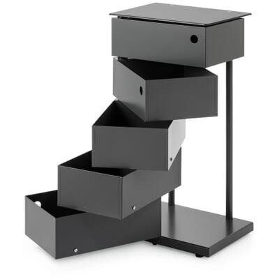 Drehladen-Container Stahlblech 5-fach anthrazit
