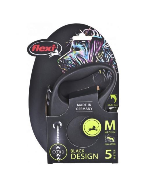 Flexi Black Design Koord M 5 m - Hondenriem