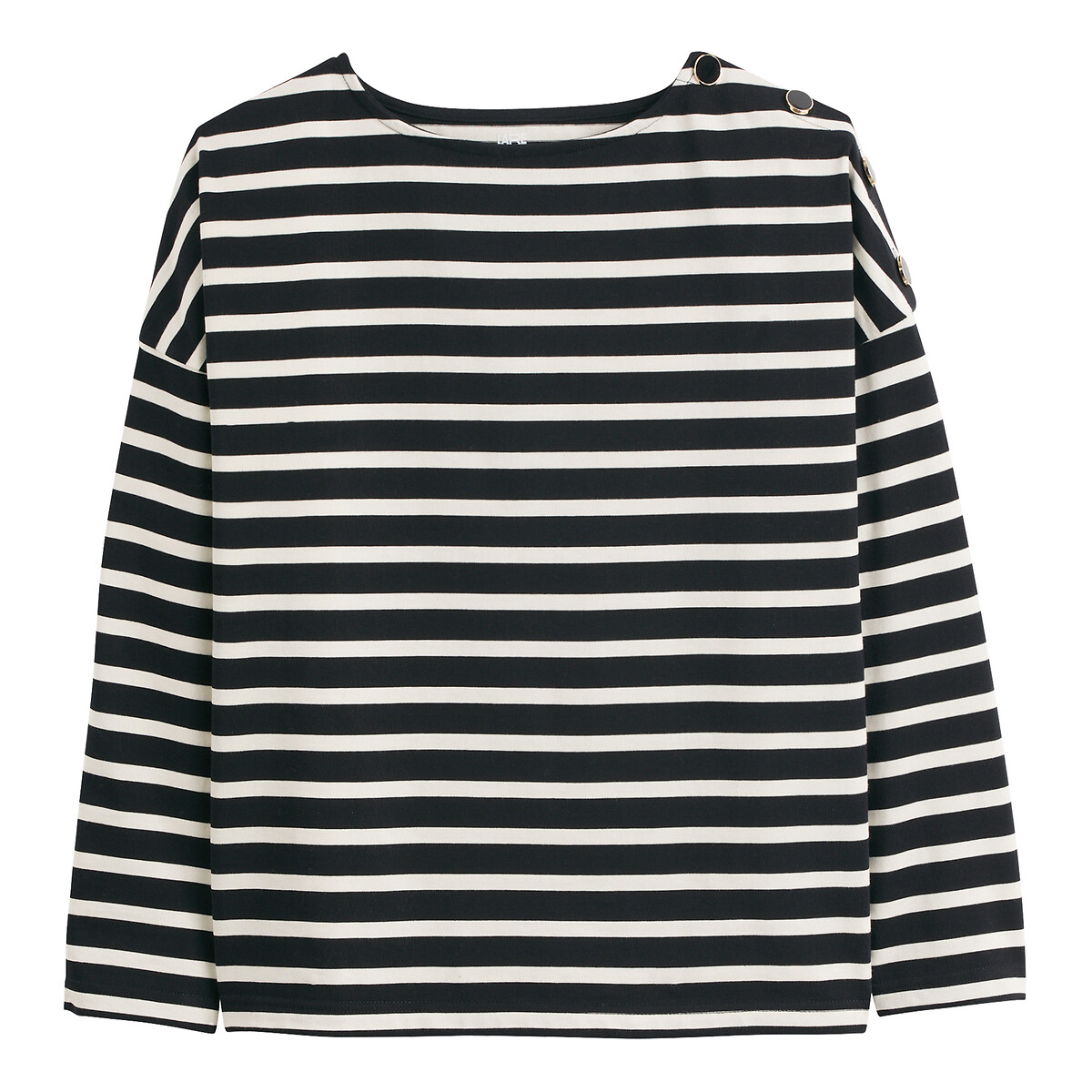 COLEÇÕES LA REDOUTE<br>Camisa azul marinho com volume solto, Signature AIMIE