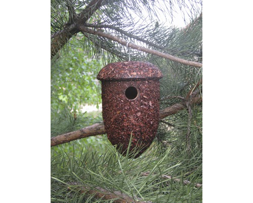 Eikelnestkast met isolerende schors 15x15x24 cm