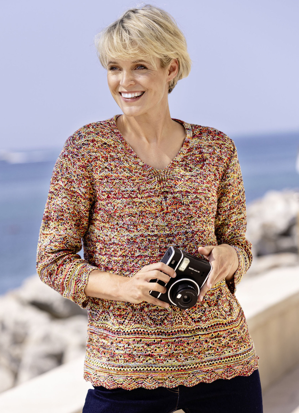 Pullover aus Melangegarn
