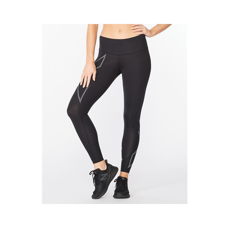 2XU Lgt Speed Mid-Rise Comp Tight Women Black/ Black Reflective