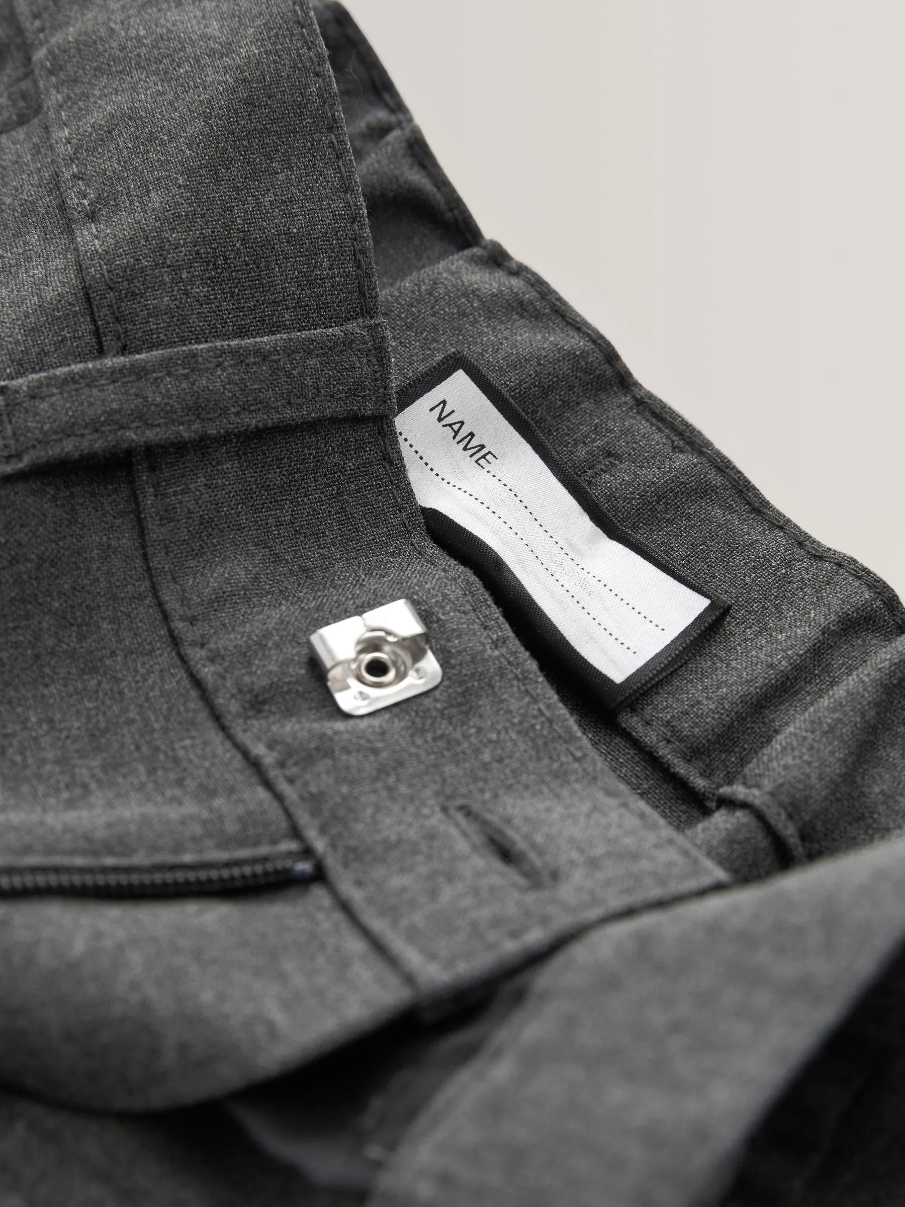 Grijs - Formele skinny schoolbroek met stretch (3-17 jr)