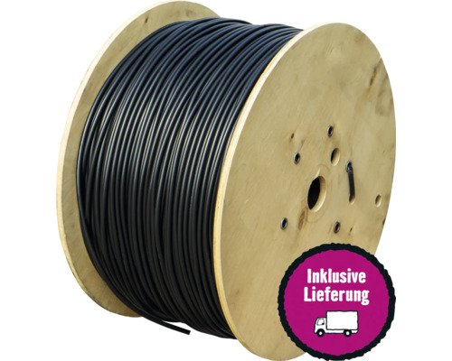 Ondergrondse kabel NYY-J 5x1,5 mm² professionele trommel 750 m zwart