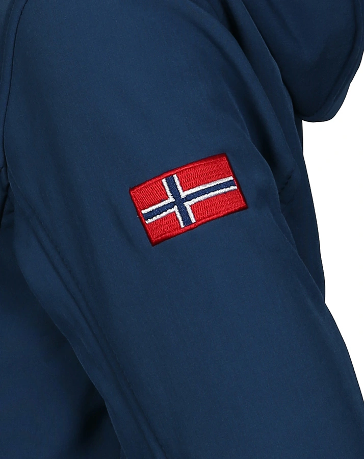 Softshell-JaKids TROLLFJORD in mystic blue/orange