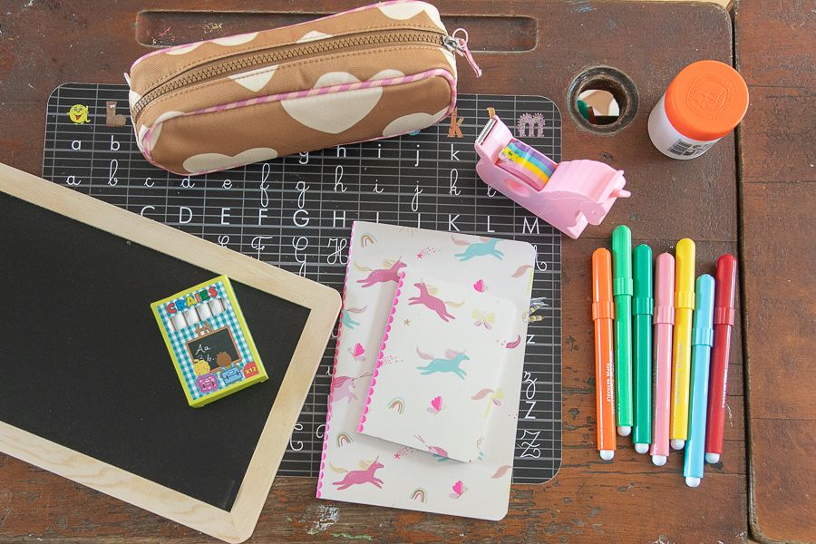 Cahier motifs licornes Mercredi et Patati