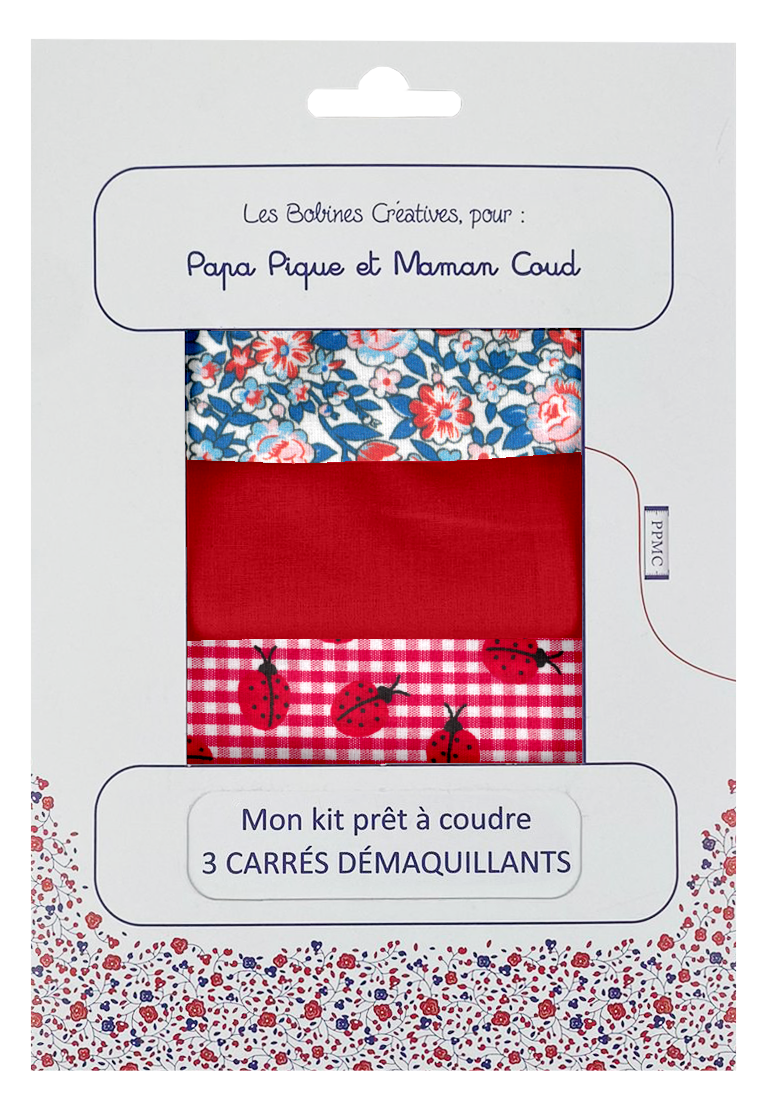 Kit Prêt À Coudre 3 Carrés Démaquillants Vichy Coccinelle