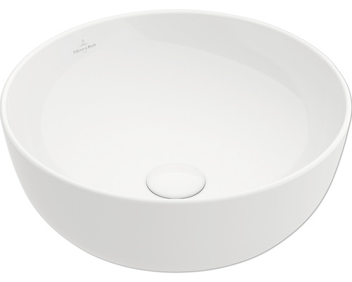 Villeroy & Boch Artis opzetwastafel, 43 cm rond, steenwit met coating, 417943RW