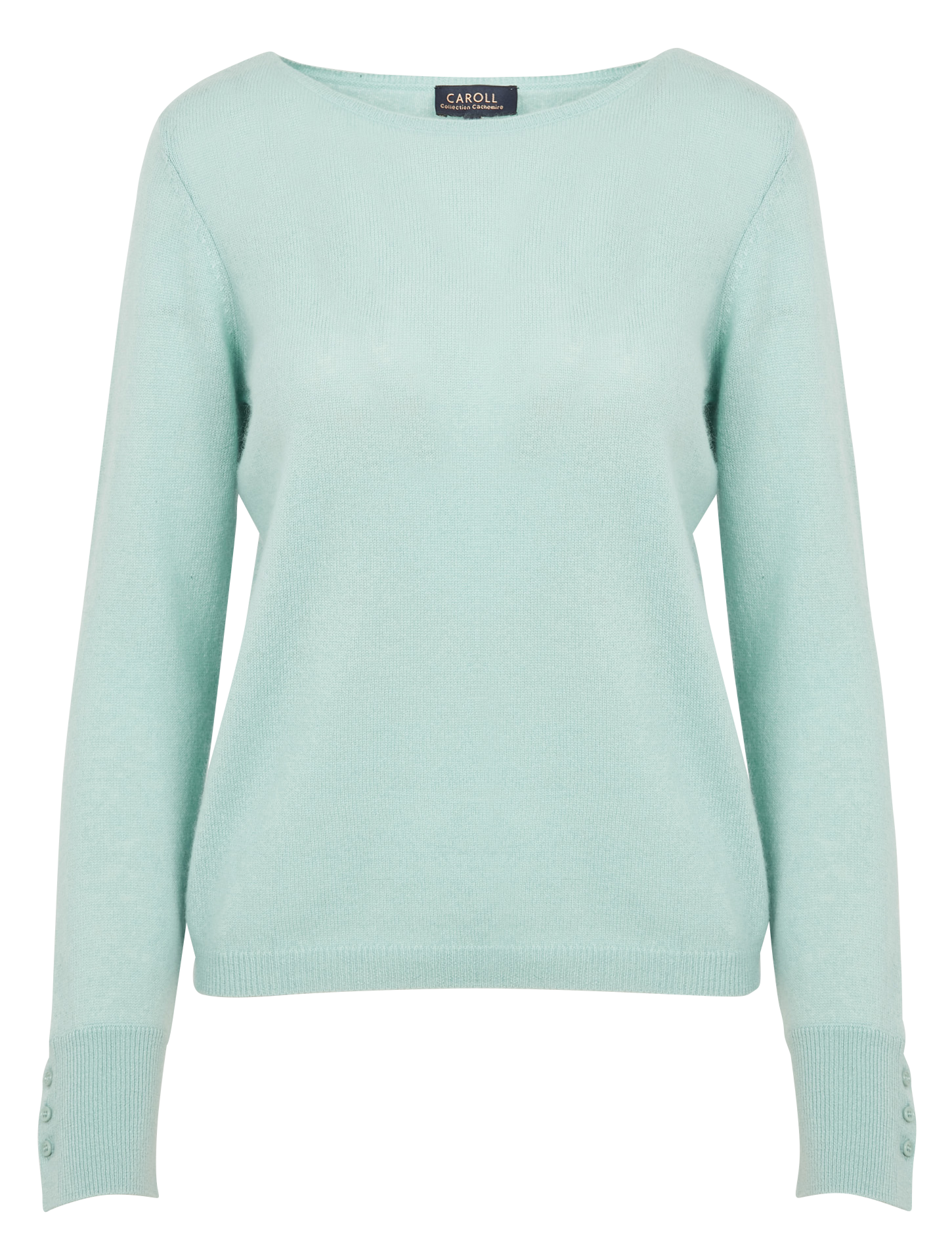 MZOAN - Pull droit col bateau en cachemire | Vert