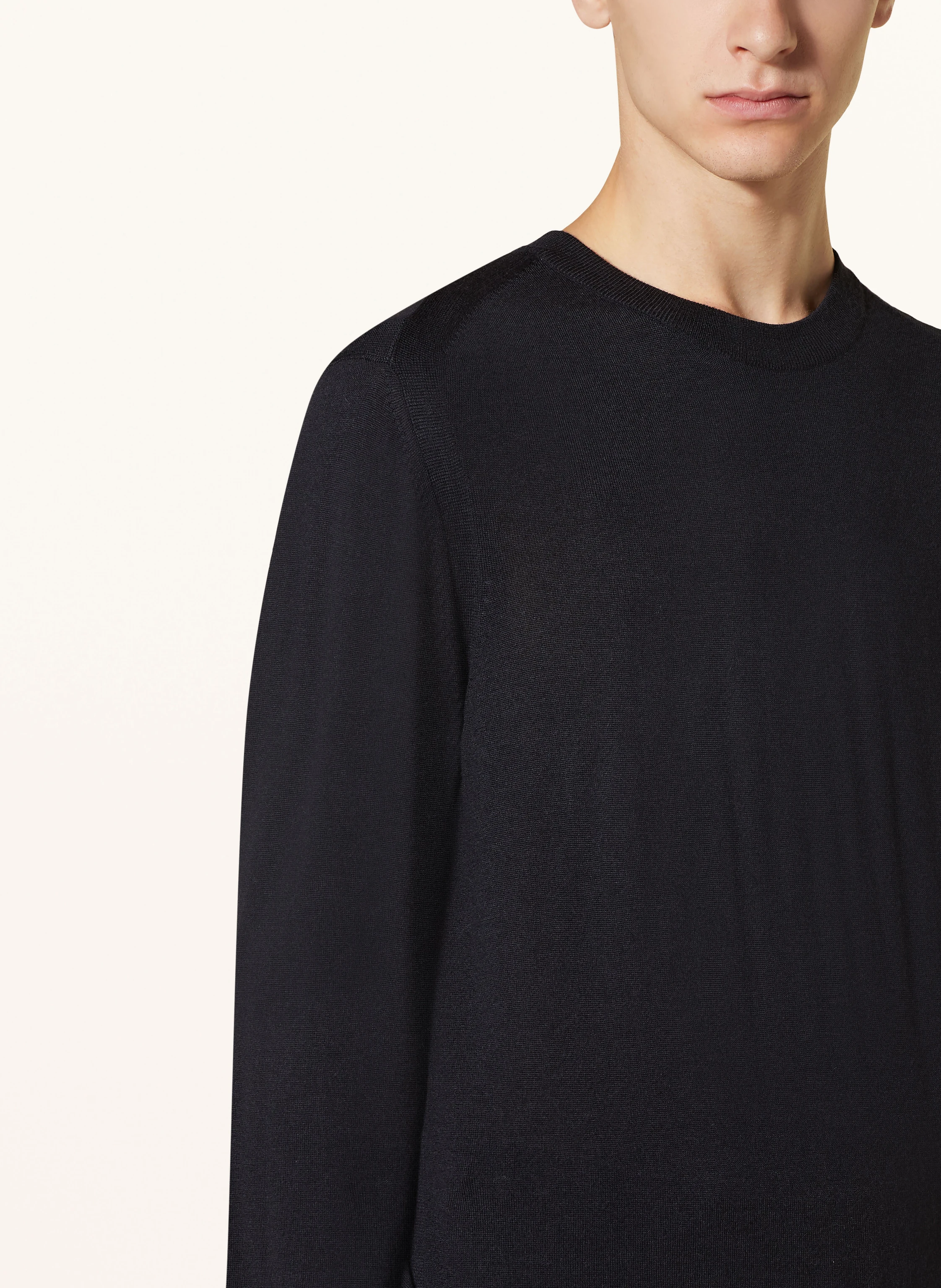BOSS Pullover OVERO mit Seide und Cashmere