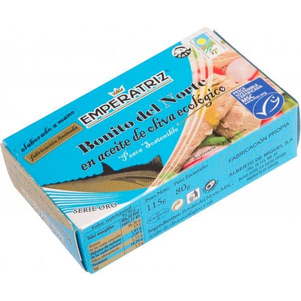 Emperatriz Atum do Norte em Azeitona em Lata Orgânica 125ml