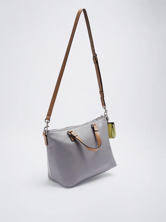 Bolsa de compras com pingente removível - Azul