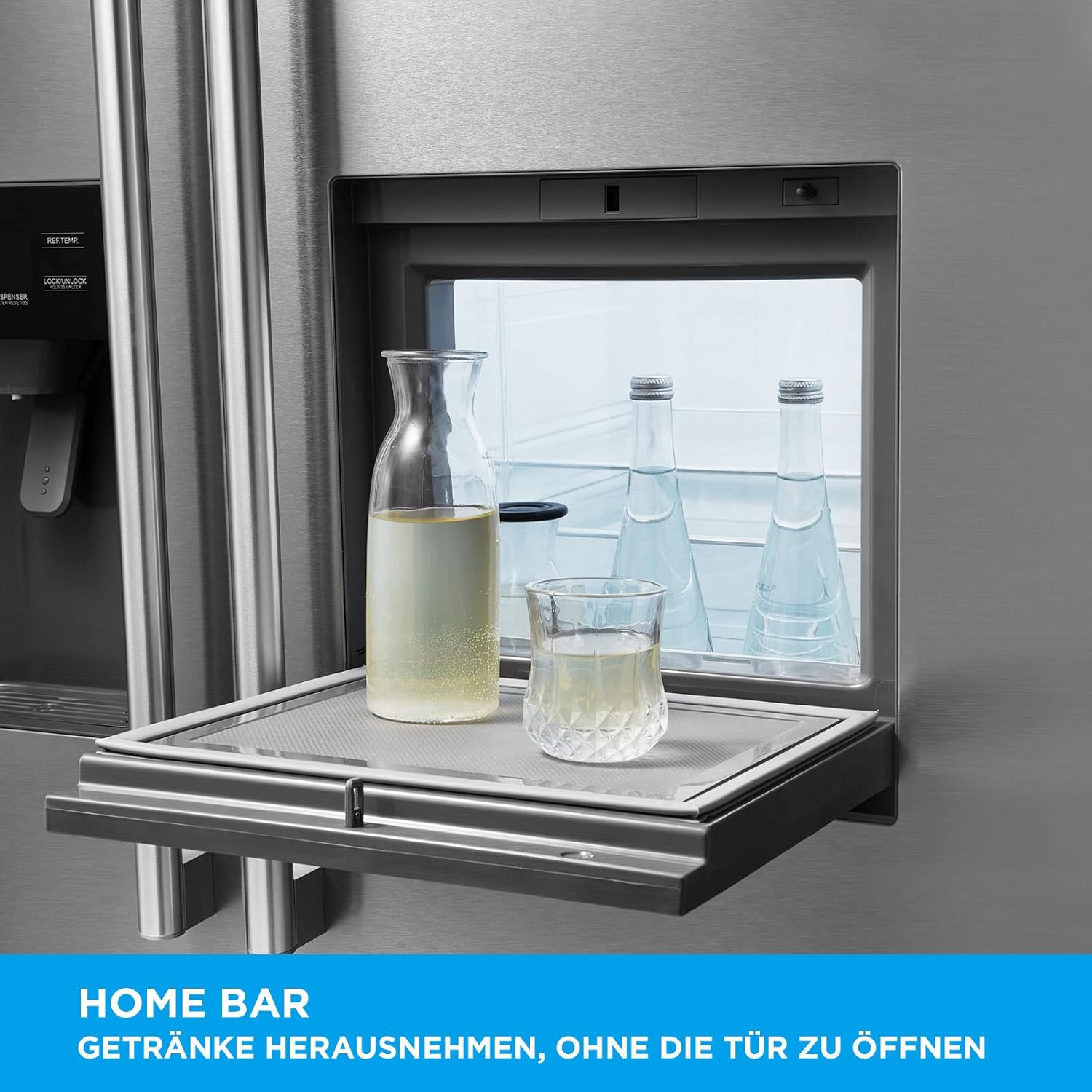 Midea KS-EIX 6.23 Side-by-Side Kühl-gefrierkombination/178,8 cm hoch/No Frost/Inverter Compressor/mit Barfach/Wasser-/Eisspender mit Festwasseranschluss/Twin Control