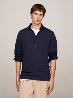 Camisa Popover Piquet de Corte Regular