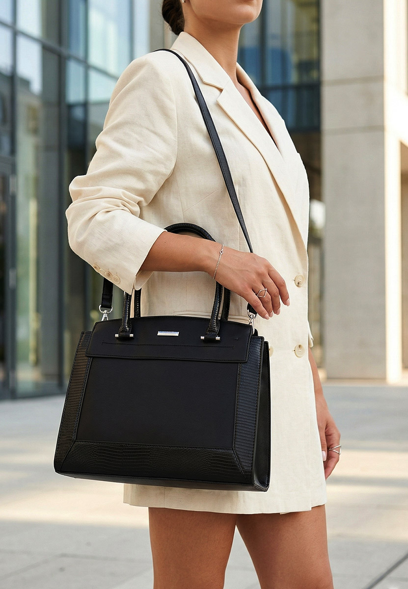 Sac pour le bureau noire Silvia Rosa 8179