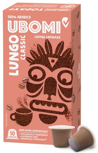 Ubomi Lungo Classic 100% Arabica 10 Nespresso kompatible Kapseln