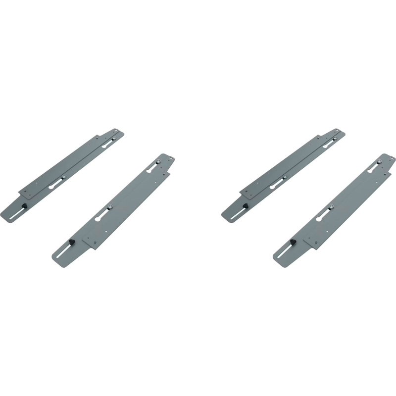 Jeu de 4 platines coulissantes pour pied extérieurs ECLA pour pôle de 2 bureaux
