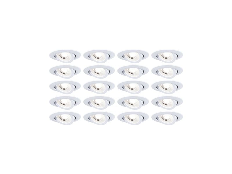 Paulmann Einbauleuchte LED 20er-Set schwenkbar rund 82 mm LED Einbauspots