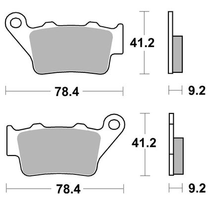 Plaquettes de freins SBS 675LS Sinter Métal Fritté arriere