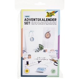 Calendrier de l'Avent 'sachets en papier uni', blanc