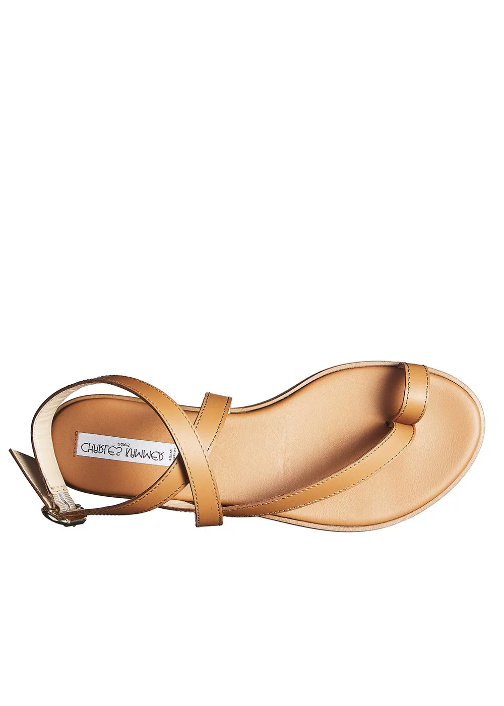 SANDALE PASSE POUCE CUIR CAMEL