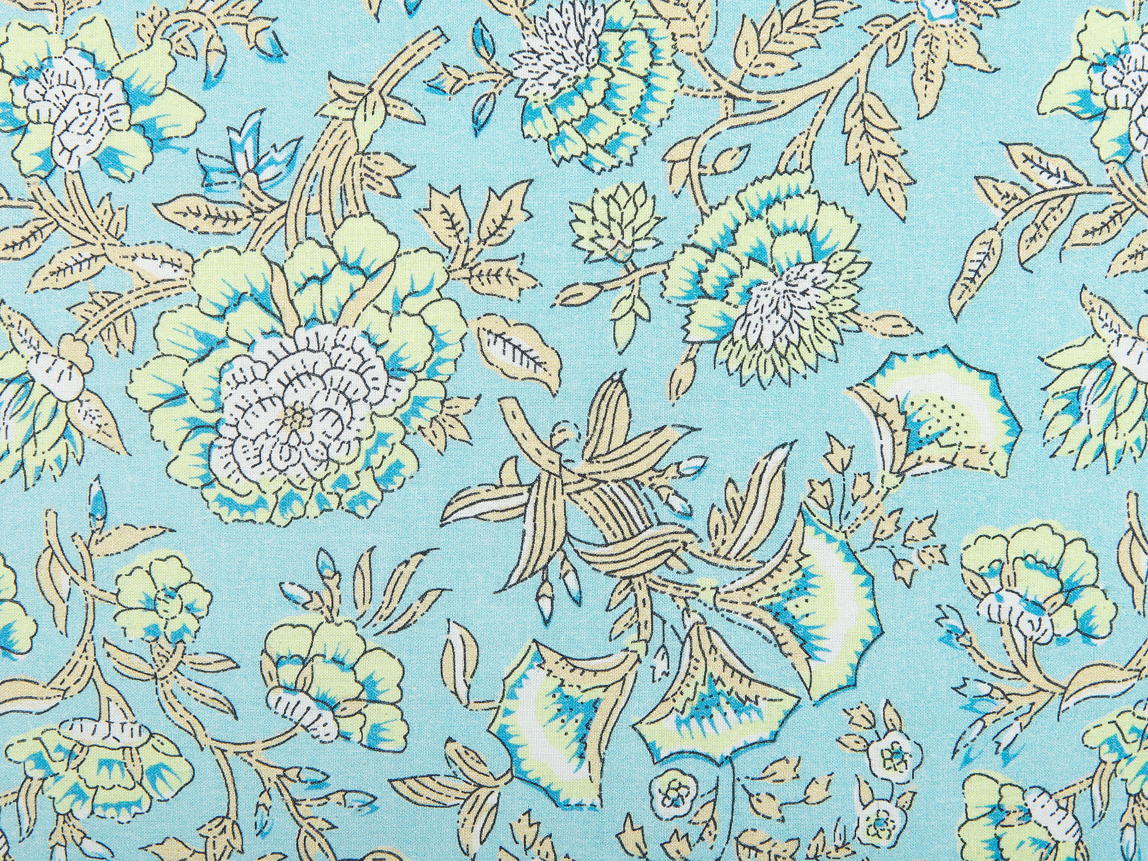 Set van 2 sierkussens AMOENA Katoen 45 x 45 cm Blauw bloempatroon