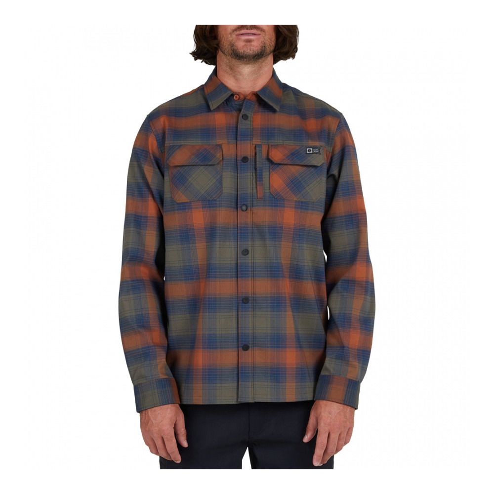 Salty Crew FATHOM TECH FLANNEL - Chemise Homme earth