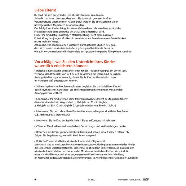 Hage Musikverlag Trompeten-Fuchs Bd.2