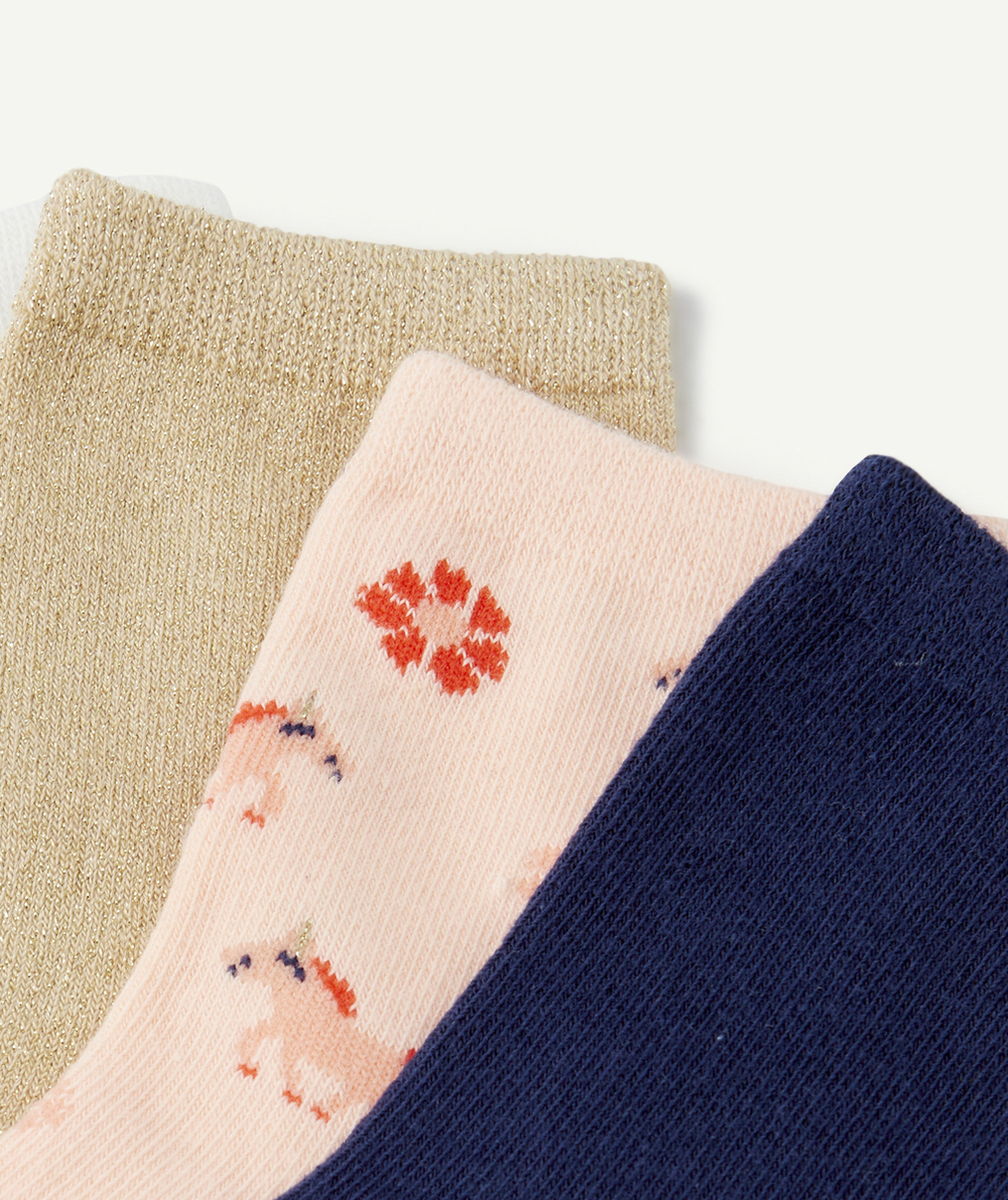 LOT DE 5 PAIRES DE CHAUSSETTES GARÇON BLEU GRIS ET BLANC